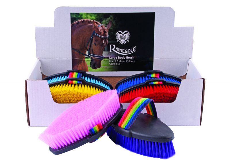 Rhinegold Large Body Brushes -Mixed Colours