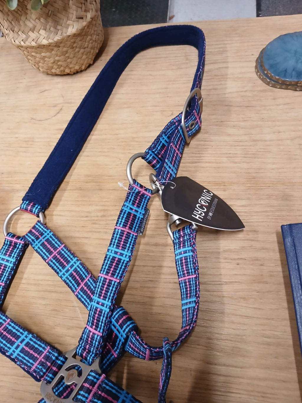 Hy Tartan headcollars with lead ropes