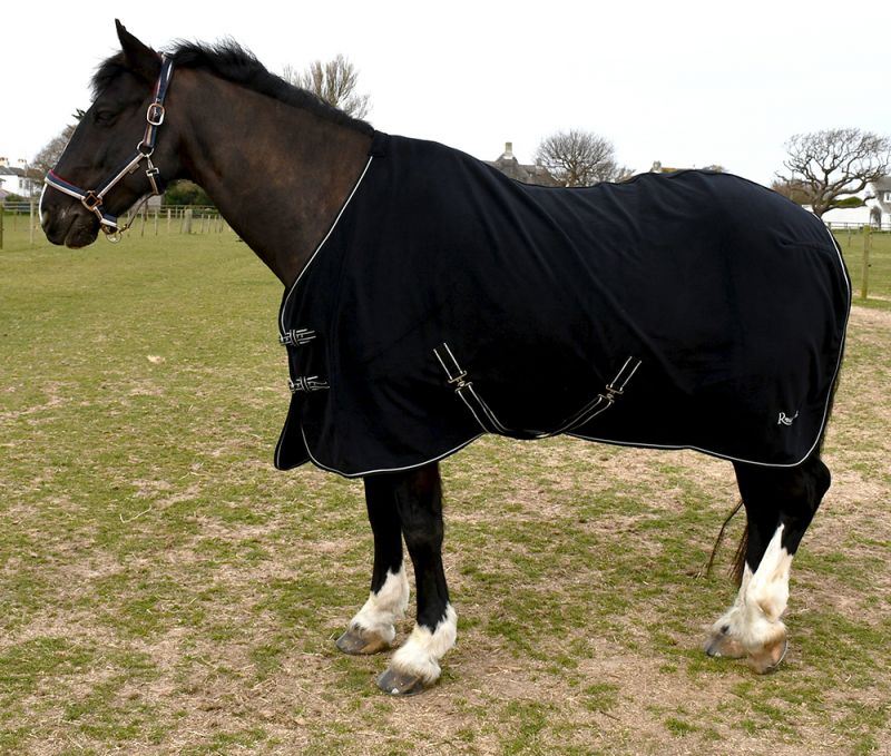Rhinegold Black Fleece Rug